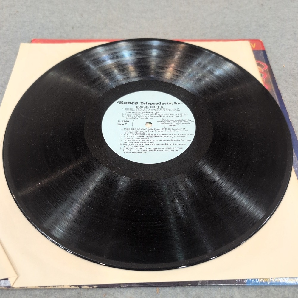 Boogie Nights 18 Top Disco Hits Ronco R-2240 Vinyl LP 1978 Donna Summer Chic - Picture 5 of 6